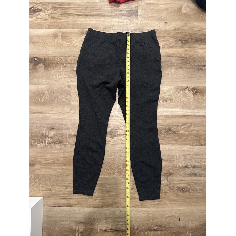 J. Jill Women's Petite Large Charcoal Heather Gray Ponte Leggings Pull On - Picture 3 of 10
